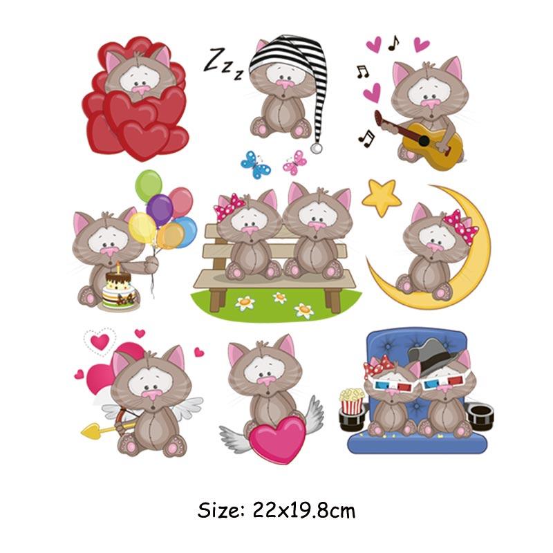 Набор нашивок с изображением животных из мультфильмов, наклейки на одежду, термотрансферная футболка «сделай сам», платья, новые цветочные аппликации на одежде