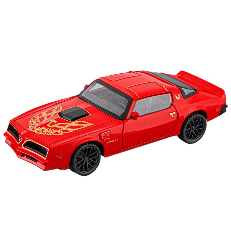 NEW 1/32 Pontiac Firebird Alloy Muscle Car Model Sound and Light Pull Back Children's Toy Collectibles Birthday Gift