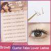 Brown Individual Fake Eyelashes Comic Eye Self Adhesive False Eyelashes Make Up