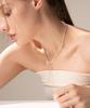Jnui Wave Circle Necklace Silver 48Cm