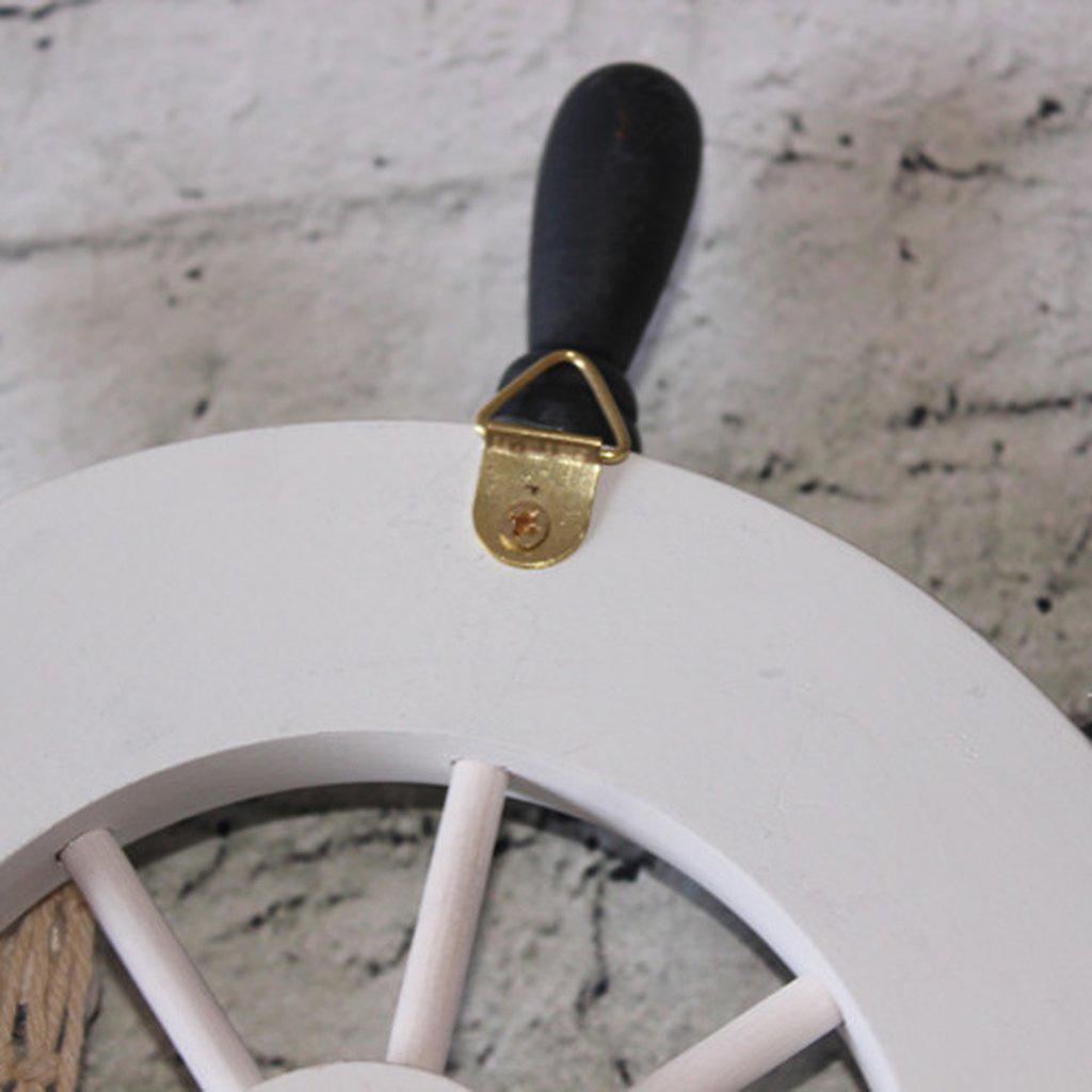 Деревянный 23 см пляжный катер, штурвал, рыболовная сеть, украшение для дома, стены (синий)