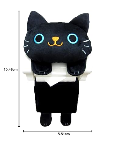 Cat Roll Paper Holder Black