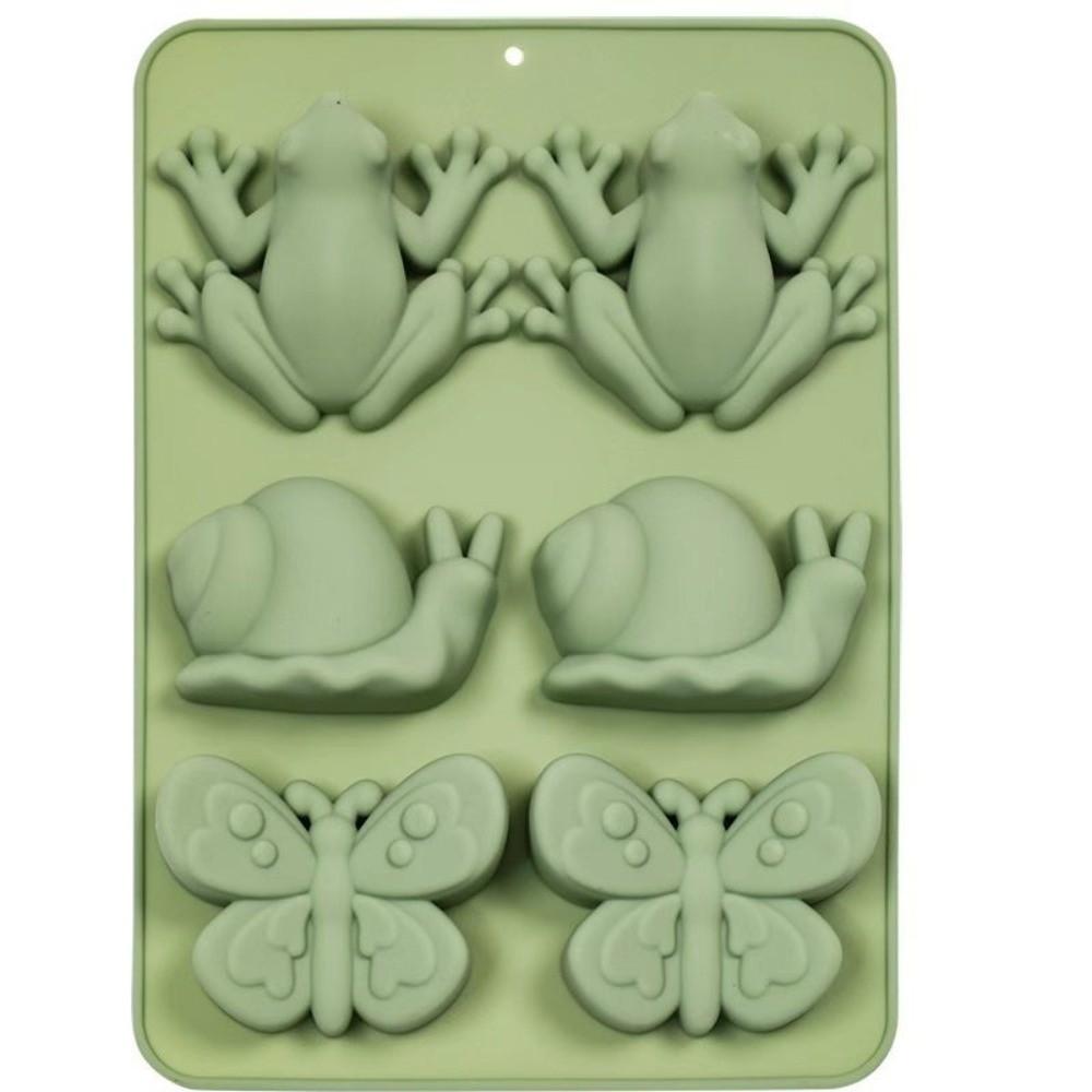 Cute Cartoon Chocolate Frog Mold No-Stick Baking Molds High Quality Dinosaur Molds Baking Dessert