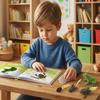 Montessori Kids English Learning Set Animals Life Cycle Toy Set With 5 English Books – Ant, Frog, Butterfly, Mosquito & Bean