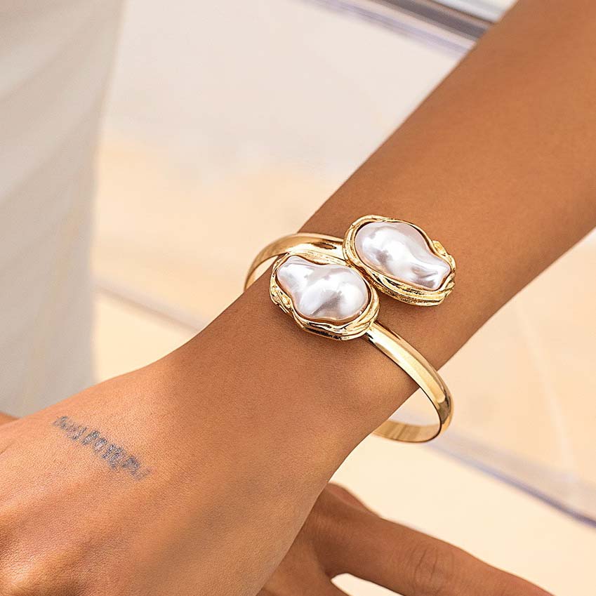 Преувеличенные Неправильные Барочные Цирконы Ожерелье Браслеты Кольца Серьги для Женщин Массивные Круглые Открытые Кольца Браслет Набор Цирконов