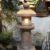 Solar Outdoor Stone Lantern for Garden, Lawn, and Courtyard