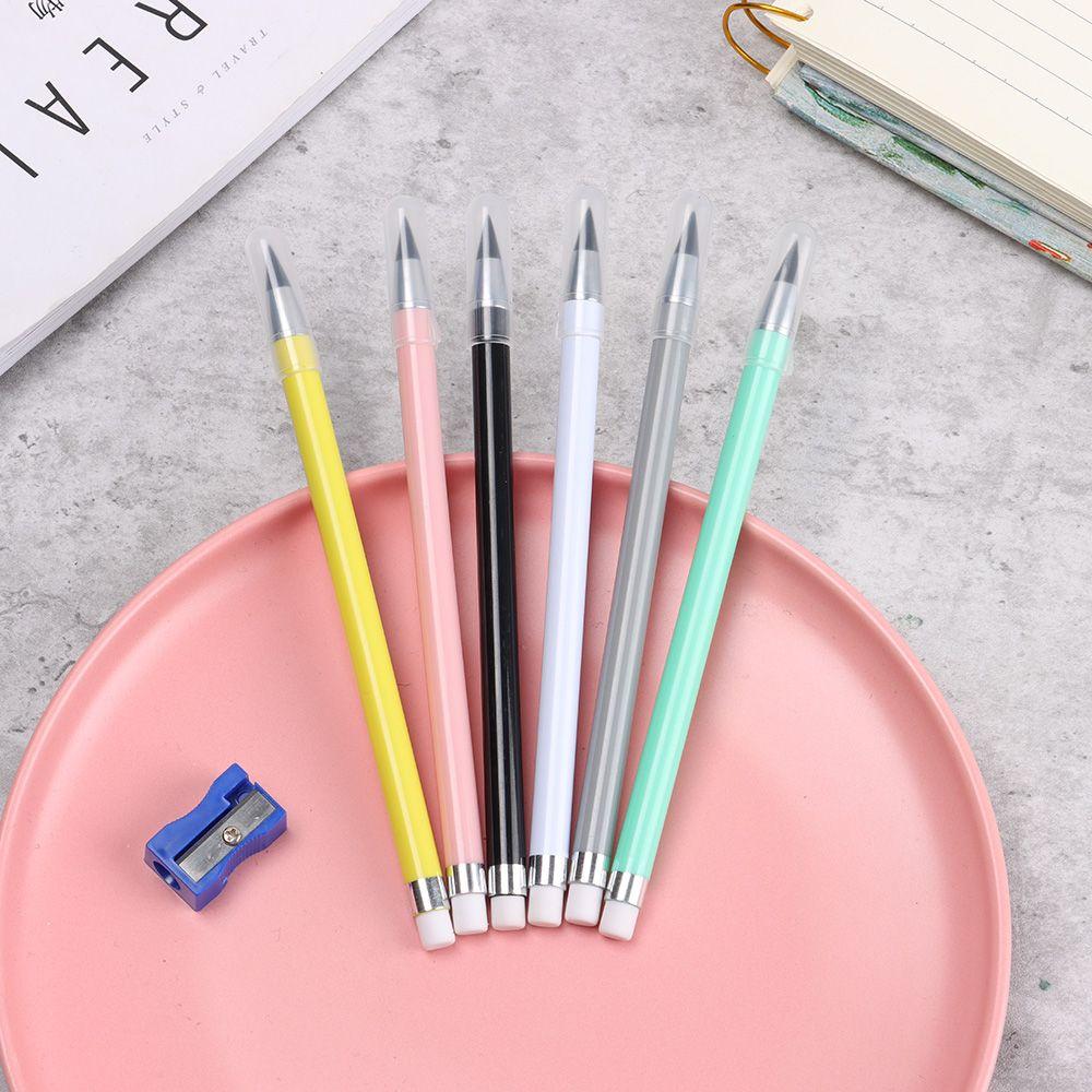 School Stationery Macarons Color Inkless Eternal Pencil Unlimited Writing Pen Sketch Tool No Ink HB