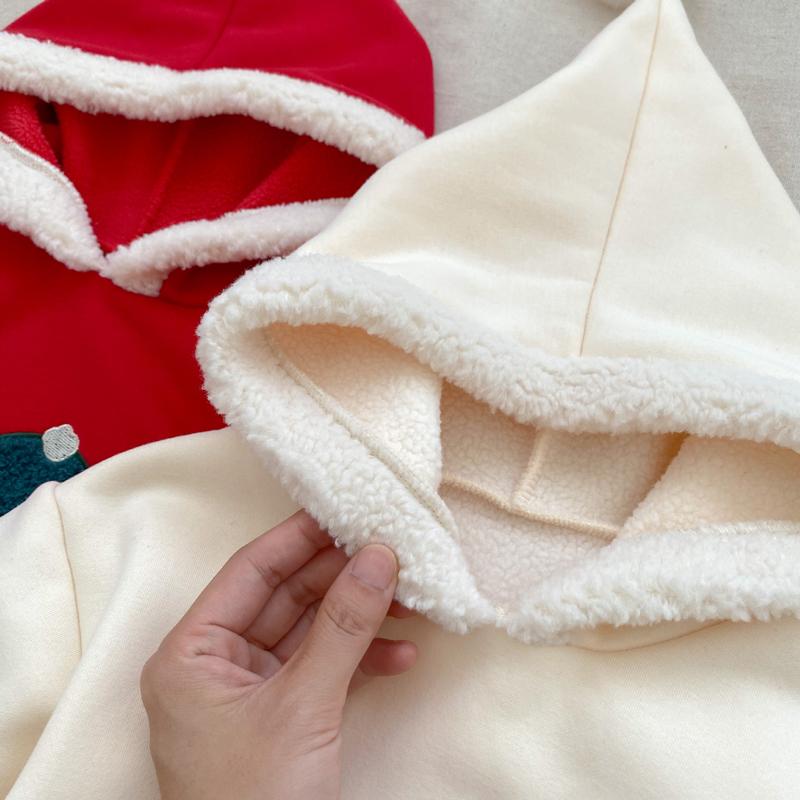 Детские рождественские комбинезоны с капюшоном, осенне-зимняя толстовка для малышей, комбинезон, детская одежда, новогодний детский комбинезон, детский наряд