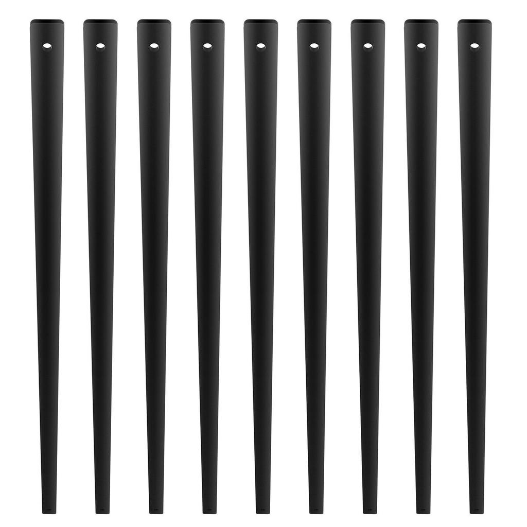 Staircase Metal Balusters, 38'' x 1'' Flat Aluminum Alloy Decorative Banister Spindles, 72 Pack Deck Baluster with Screws, Classic Hollow Deck Railing