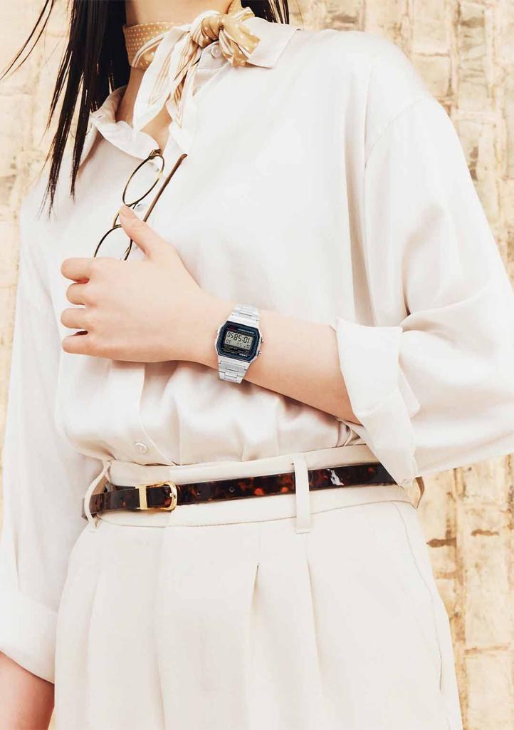 Casio Casio Collection Серебряные часы, A158WA-1JH, Мужские