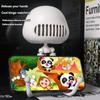 2024 New Leafless Octopus Small Fan Silent Baby Stroller USB Rechargeable Fan Portable
