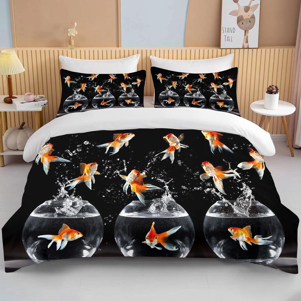 10 Sizes Cute Goldfish Bedding Set Custom Kids Boys Teens Video Game Duvet Cover For Youth New Game Controller Bedspread