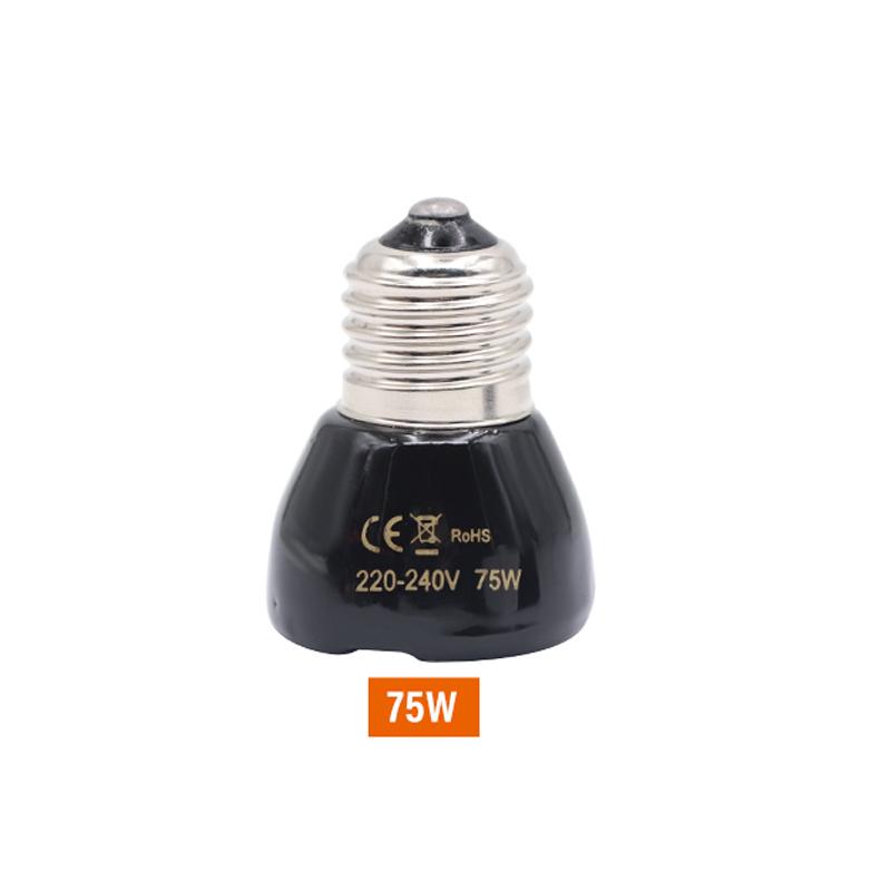 Pet Heating Light Bulb 25W 50W 75W 100W Mini Infrared Ceramic Emitter Heat Light Lamp Bulb For Reptile Pet Brooder 220V