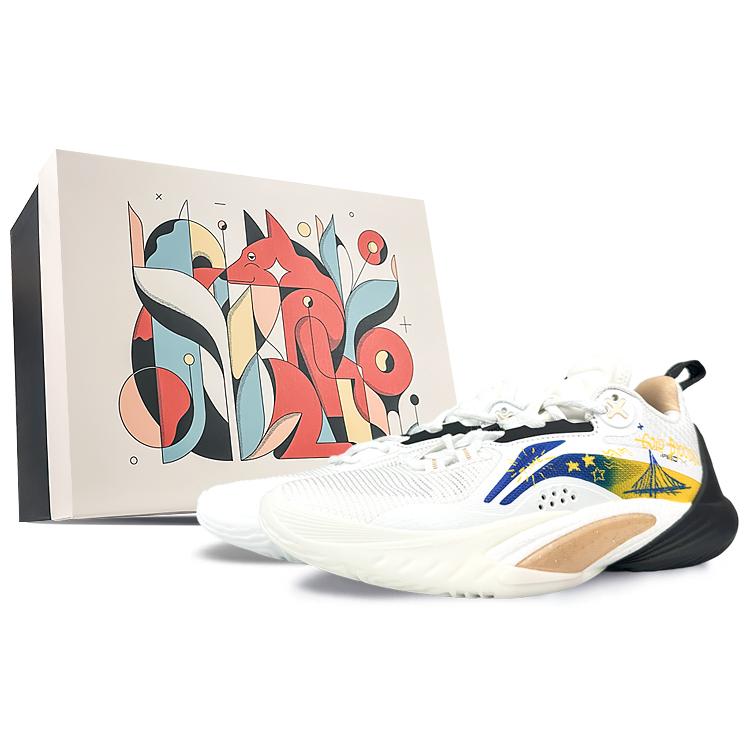 Баскетбольные кроссовки Li Ning Speed 10 Low top Мужские Бело-золотые ABAT085-5(Team40-SBOX)