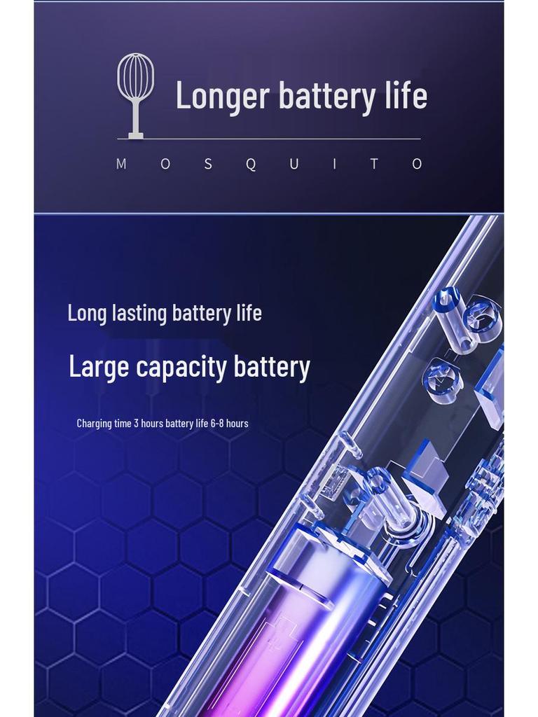 USB Перезаряжаемая Электрическая Лампа-Мухобойка от Комаров и Мух - 2-в-1 Домашний Уничтожитель Насекомых