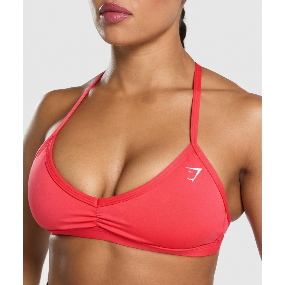 Gymshark Минимальный спортивный бюстгальтер кораллово-красный B3a2j Rb0y