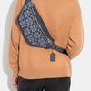Coach Warren 40 Classic Monogram Zip Closure Leather And Fabric Shoulder Bag Men Shoulder Bag Denim CG994-B4DE
