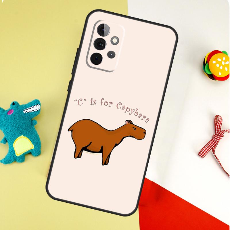 Капибара милое животное Для Samsung Galaxy A54 A34 A14 A55 A35 A15 A53 A33 A13 A05 A06 A16 A22 A32 A52 Чехол для телефона