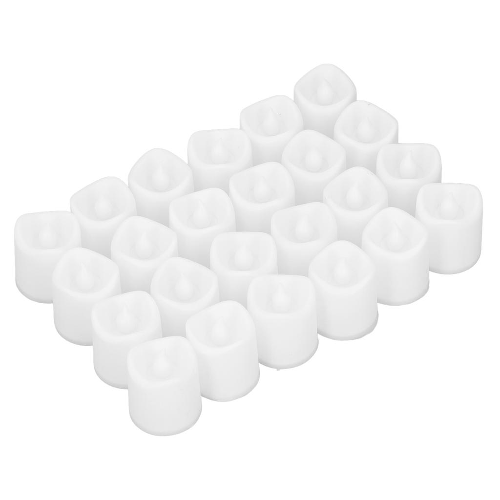 24 шт. электронные свечи пластиковые безопасные экологически чистые романтические беспламенные светодиодные чайные свечи для