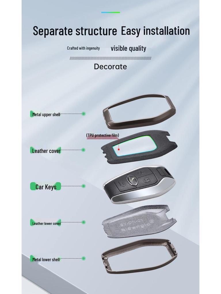 Чехол для ключей Southeast DX7 DX3 DX5 A5: Металлический корпус с застежкой