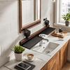 Walnut Finish Heavy Duty Storage Rack Wall Mount Over Faucet Sink Rack  Bedroom