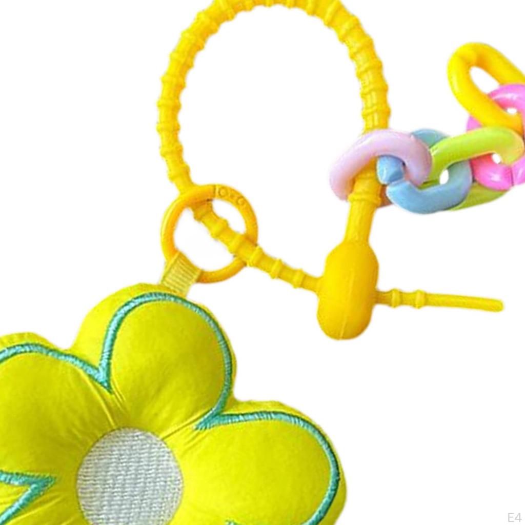 Floral Pendant Keychain Sleek Key Organizer Adorable Purse Accessory