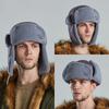 Men's Fashion Korean Style Autumn Winter Thicken Warm Earflap Hat Windproof Patchwork Sherpa Ski Hat