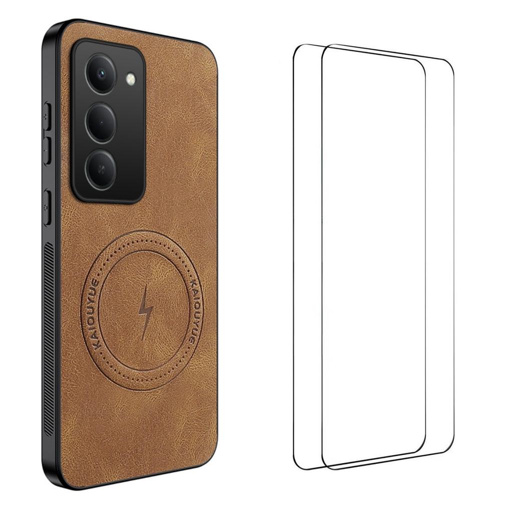 For Xiaomi Redmi 15 5G (Global) (169mm) Magnetic Case WANLONFENG SD Series PC TPU Phone Cover with 2Pcs Screen Film