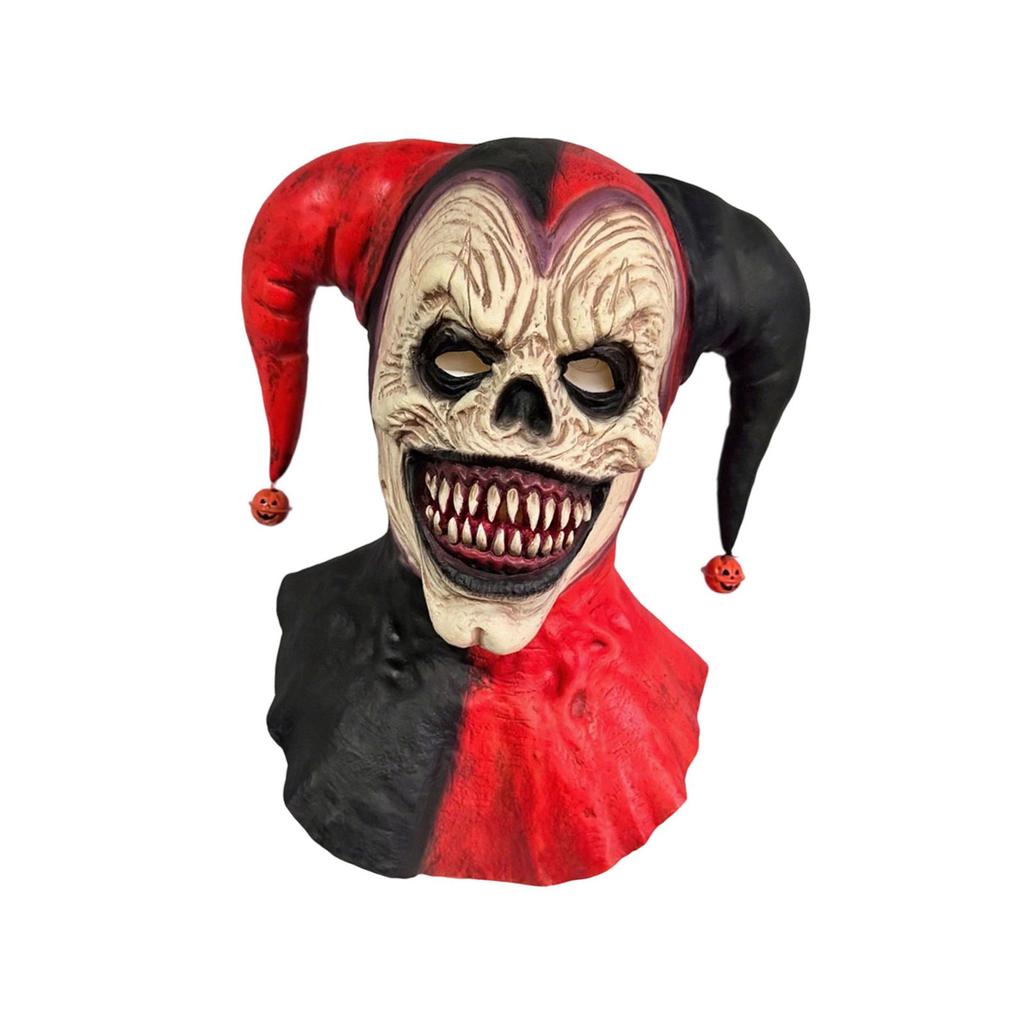 Friendly Latex Full Head Clown Mask Adult Size Ventilated Design for Costume Balls and Haunted Houses