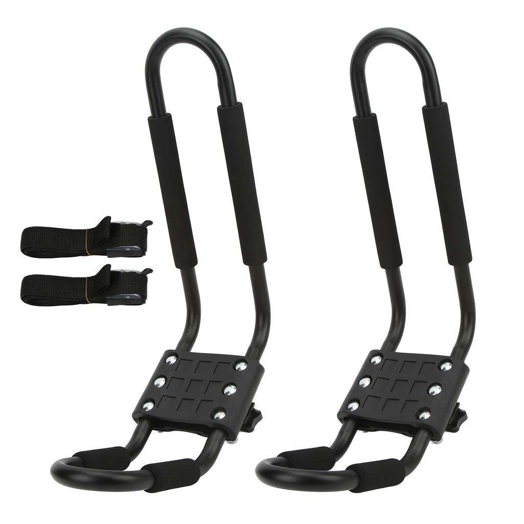 Kayak Roof Rack J Shaped Bar Rust Proof Metal Canoe Carrier Car Top Mount for Surfboard Sailboat
