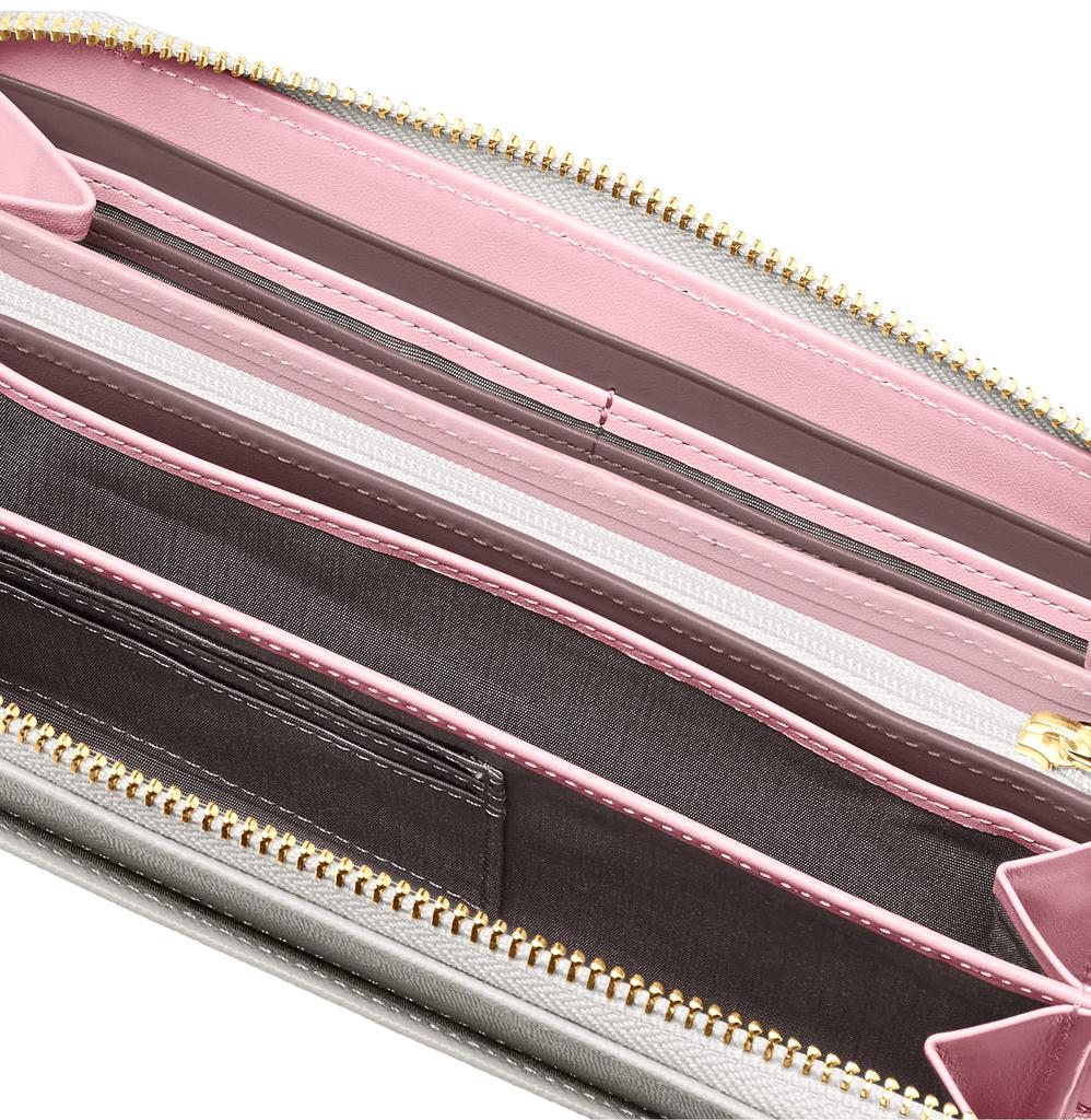 LANVIN en Bleu Люксембург Цвет Круглый Кошелек на Молнии Длинный, Женский, Серый, 481179-20