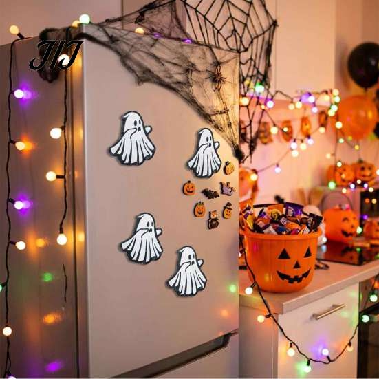 Halloween Party Favors 1/2/3Pcs Ghost Refrigerator Magnet, 3D Printed Fridge Decorative Magnet Magnetic Decoration for Holiday Kitchen Lightweight
