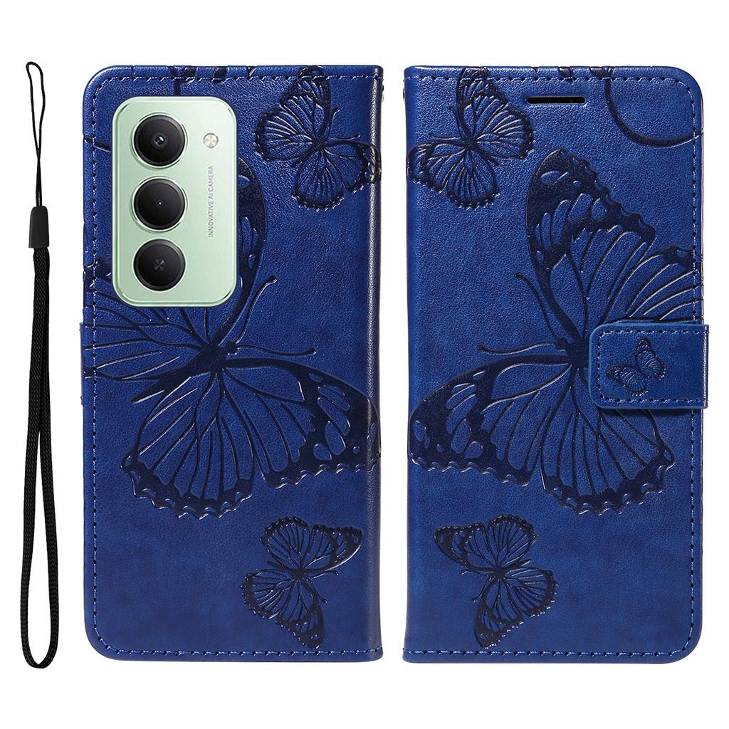 For Xiaomi Redmi 15 5G (Global) (169mm) Wallet Case Floral Butterfly Imprinted Leather Phone Cover Stand