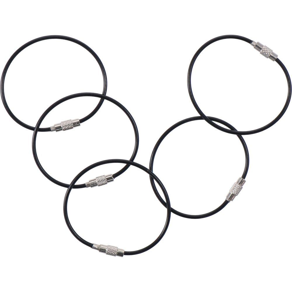 1/25Pcs 2mm Key Ring Loop Black Metal Wire Keychains Large Wire Keychain Cable Keys and ID Tag