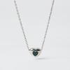Loving Deep Green Silver Necklace OTN222703QWG