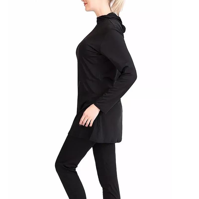 Women's Long Sleeve Sun Protection Conservative Swimsuit Split Two Piece Spa Holiday Including Hat Swimsuit