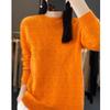 Women's Hollowed-Out Wool Round Neck Sweater - New Style, Loose Fit, Versatile Pullover for Spring and Autumn