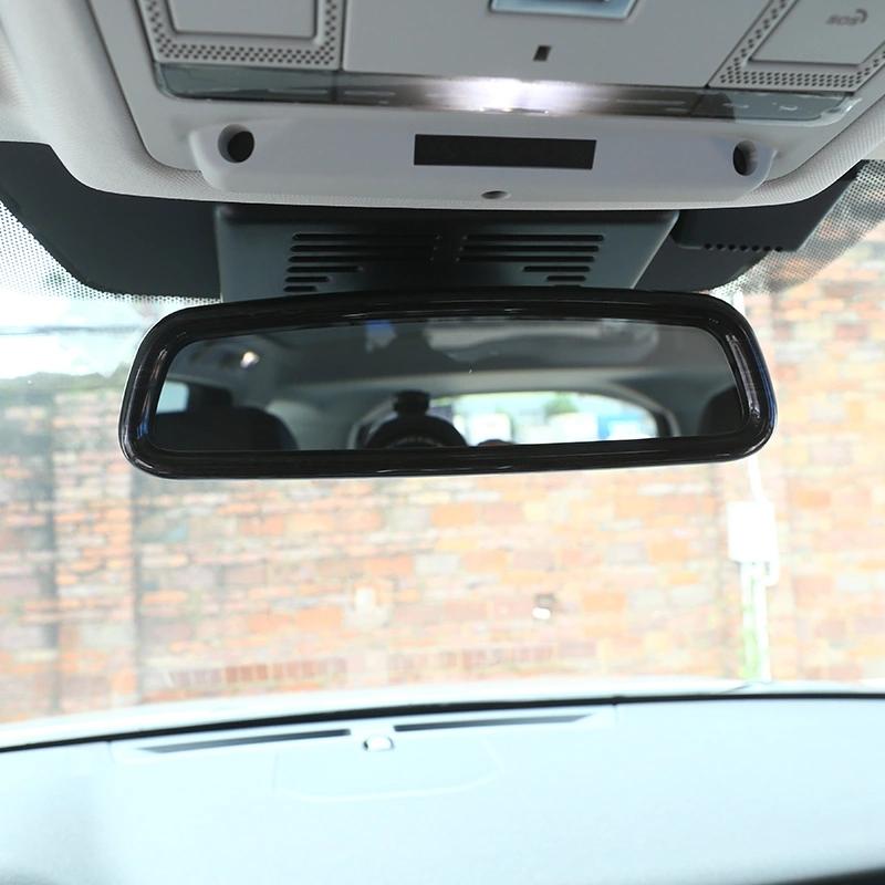 BBT1 For Jaguar XE XF XJL F-Pace F pace X761 E-PACE Car ABS Carbon Fiber Interior Rearview Mirror Frame Cover Trim Accessories