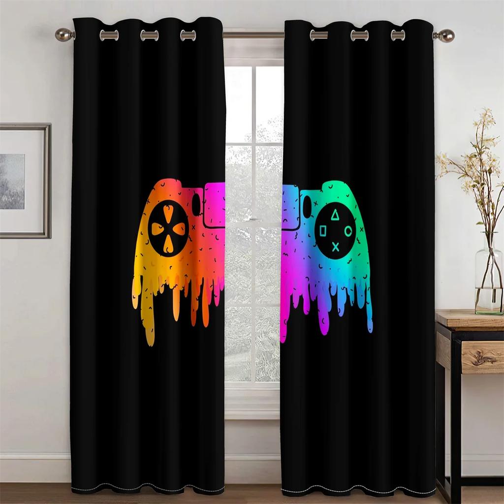 Забавная игра киберспорт крутой дизайн мальчики мужчины светофильтрующие шторы оконные шторы для гостиной спальни 2 шт декор