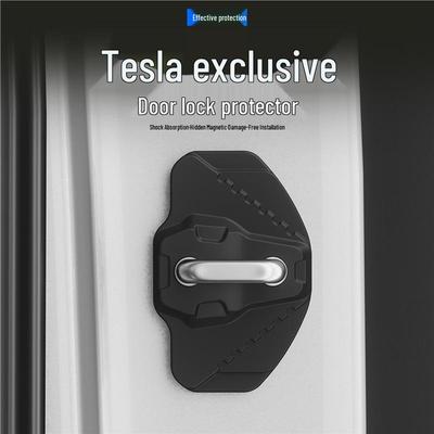 Звукопоглощающая шумоизоляционная накладка на замок двери Tesla Model Y