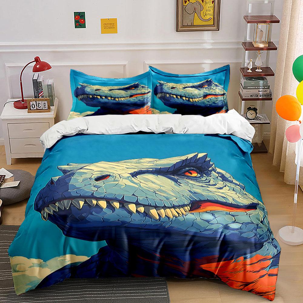 Dinosaur head graphic design. Bedding sets Duvet cover sets Duvet covers Pillowcases(1*Duvet Cover 2*Pillowcases without duvet insert)