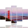 Five Piece Picture Canvas Print Golden Gate Bridge