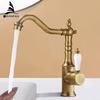 Basin Faucets Antique Color Brass Crane Bathroom Faucets Hot and Cold Water Mixer Tap Contemporary Mixer Tap Torneira 855971