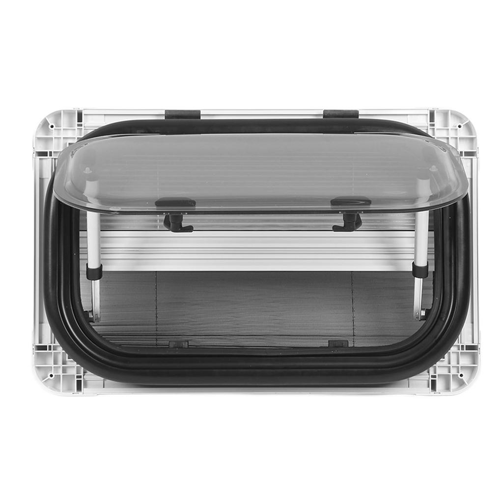 RV Window with Sunshade Screen 500mm 300mm UV Protection Insect Proof Push Out for Campers Trailers