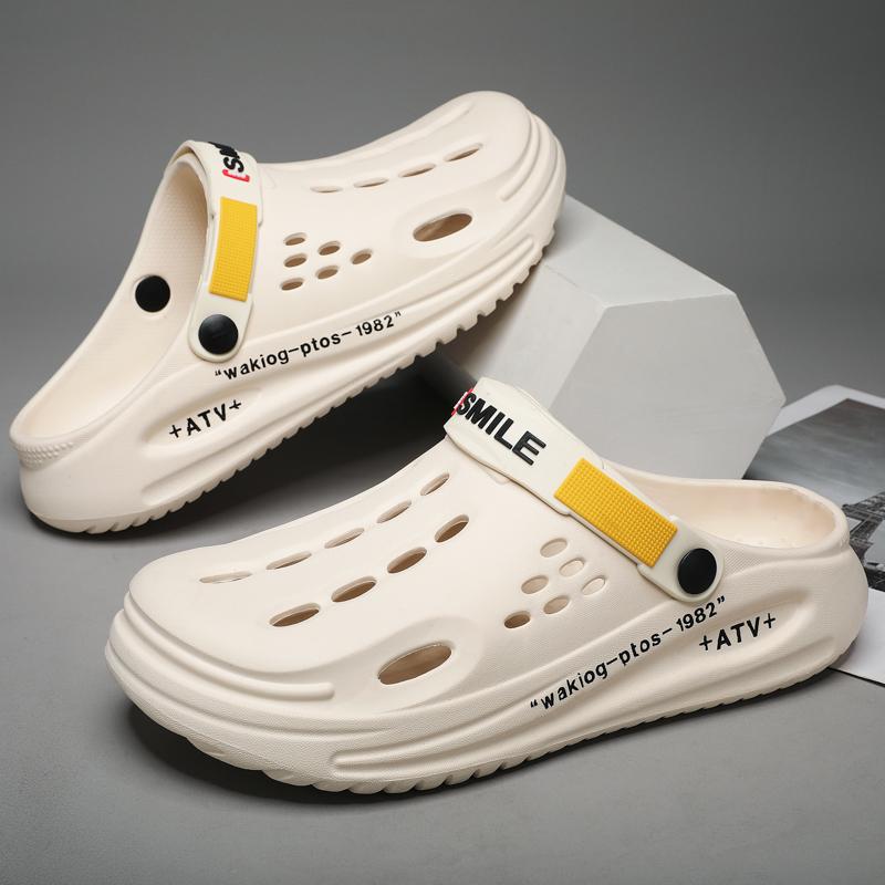 Beach Shoes Slippers Men Clogs Soft Sole Breathable Beach Slippers Men Home Slippers Outdoor Antiskid Slippers