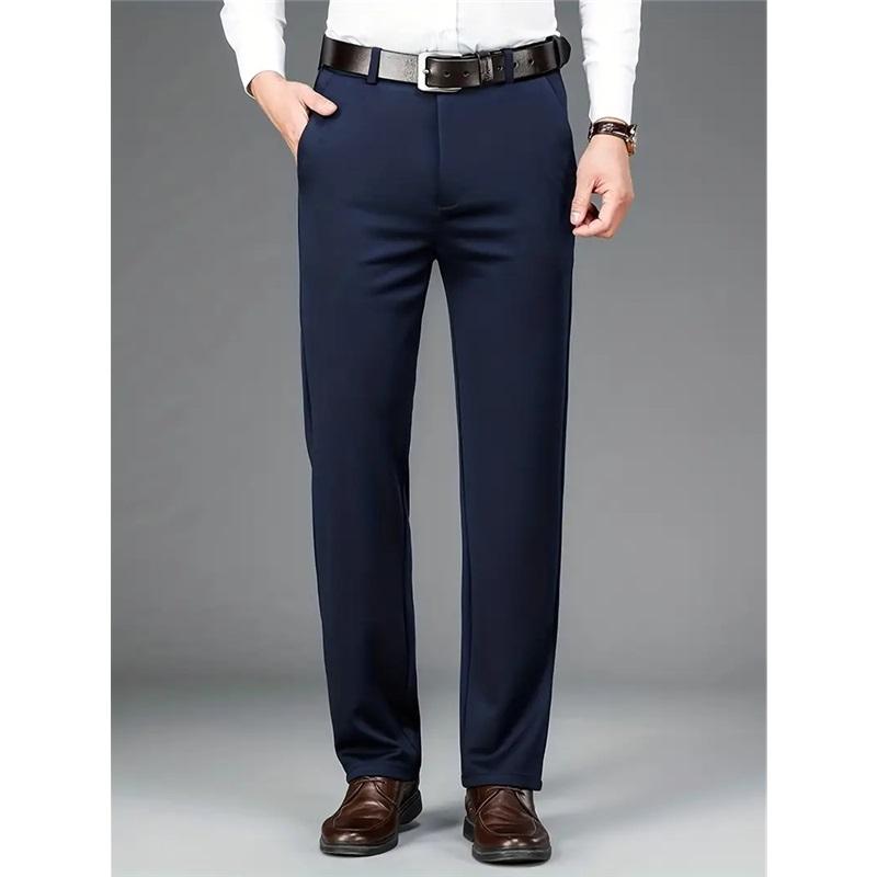 Mens Pants Casual Suit Trousers Solid Male Pants Man Dress Pants
