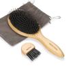 BESTOOL Hair Pig Bristle Wooden Paddle Brush for and Premium Hair Care Comb with Scalp Massage for Shiny and Improves Hair Quality Brush, Comb, Men,