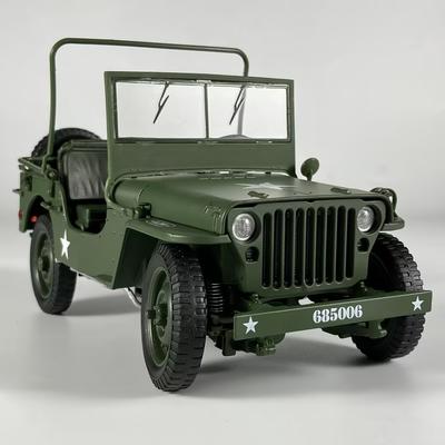 1:18 Willys GP Тактический Военный Внедорожник Джип Металлический Литой Модель Автомобиля Симуляция Детские Коллекционные Предметы Украшения Праздничные Подарки