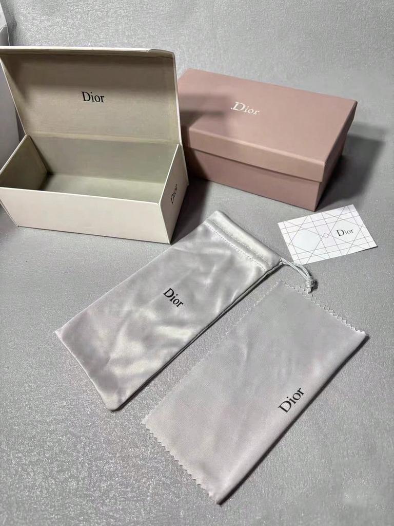 Dior Набор футляров для очков с салфеткой для чистки и мешочком, Роскошный комплект для хранения очков