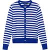 Polo Striped Logo Embroidered Button Knit Sweater Women Sweater Blue 211840291-006